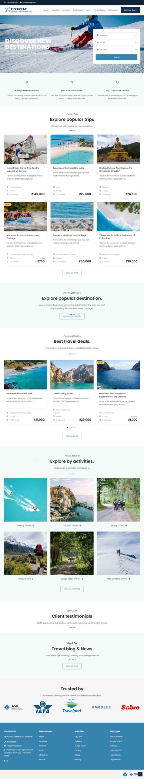 Digitizeera-flytreat-travel-website